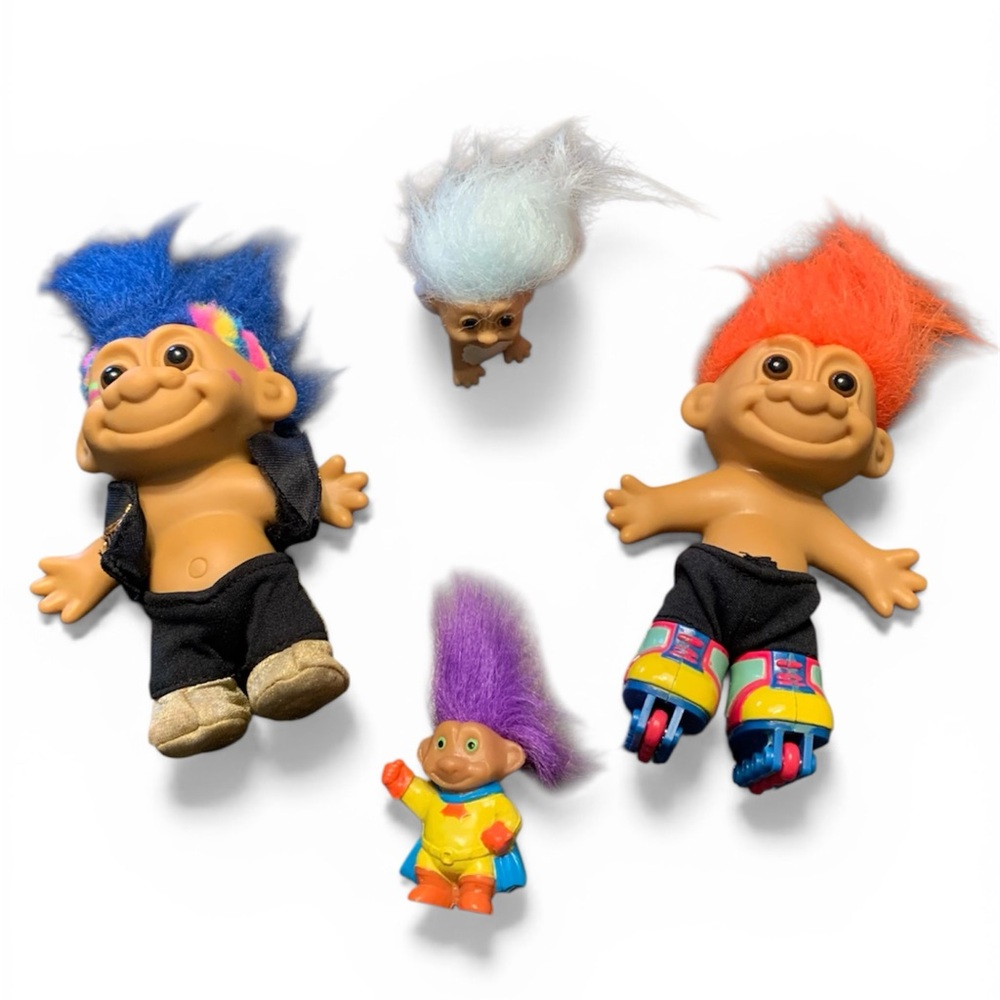 VTG 90s Troll Doll Bundle - Russ Berrie & Soma - Set of 4